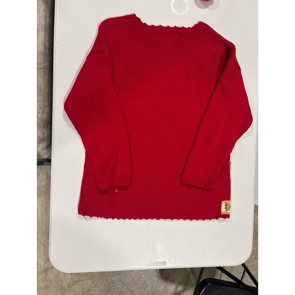 Tiara International 1997 Vintage Christmas Embroidered Sweater M Holiday - Picture 3 of 6